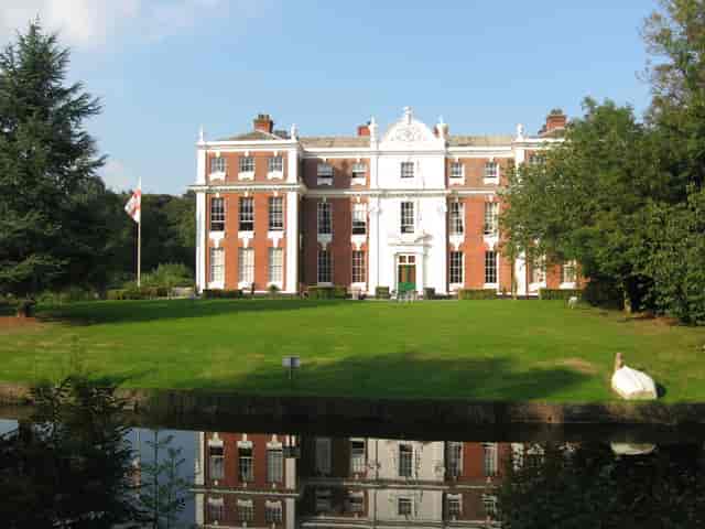 Historic Hilton Hall Marquee venue with elegant architecture for events and weddings.