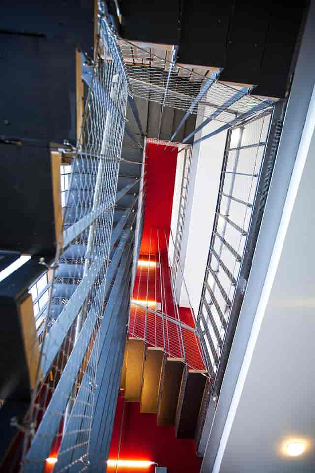 Whole Venue at Siobhan Davies Studios features a striking staircase, ideal for networking events.