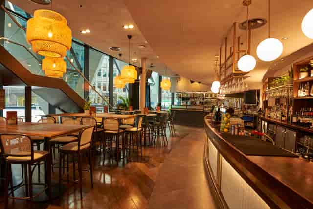 Modern bar at The Sterling, ideal for corporate meetings and networking events.