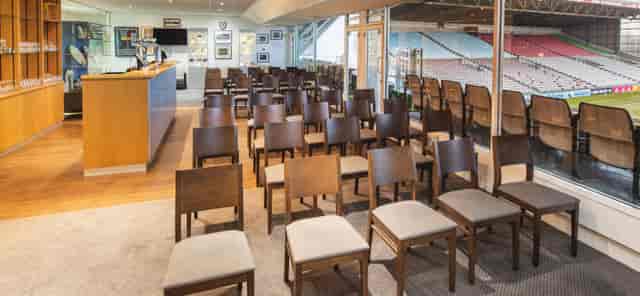 Trustees Lounge at Twickenham Stoop Stadium, ideal for corporate events and presentations.