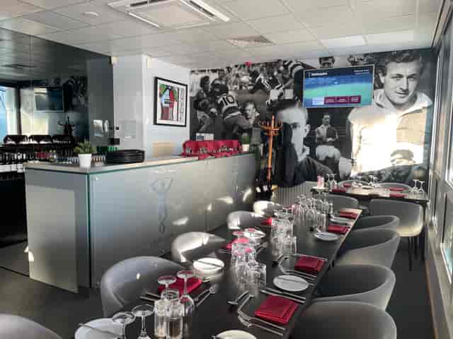 Legends Lounge at Twickenham Stoop, modern bar and elegant dining for events.