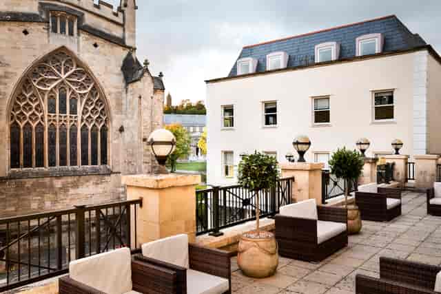 Kings Suite historic outdoor terrace for corporate events and cocktail receptions.