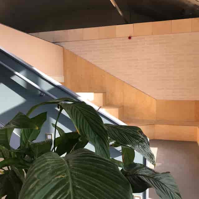 Modern event venue with minimalist design and natural light in Hinterlands for networking.