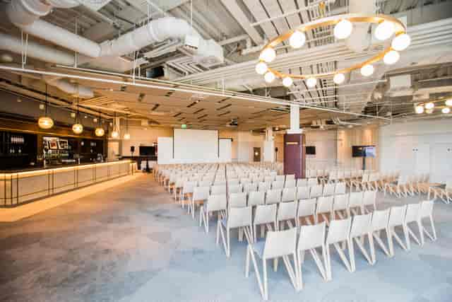 Lock No. 4 at Allianz Stadium, modern venue set for corporate presentation event.