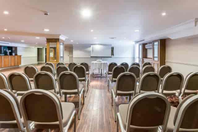 Tatton Suite meeting space with arranged chairs for workshops at Best Western Plus Pinewood.