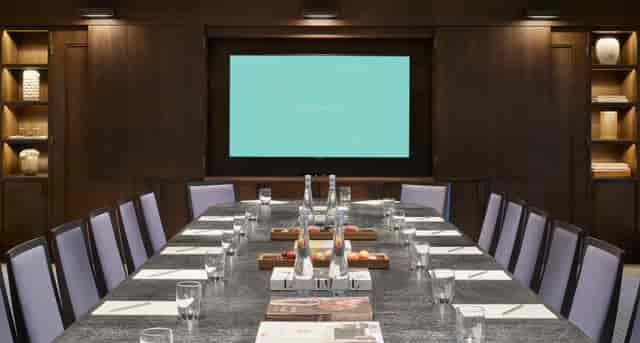 Meeting room at The Press Room, One Aldwych, ideal for conferences and networking.
