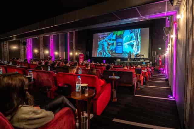 Stylish cinema event at Everyman Leeds with engaged audience and ambient lighting.