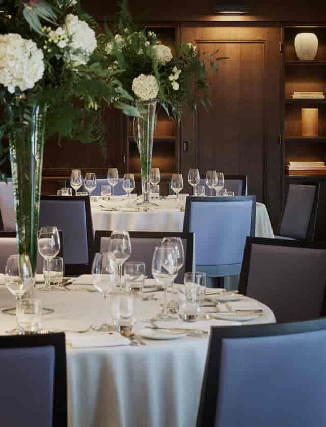 Elegant dining table at The Press & Type Rooms, ideal for corporate events and formal dinners.