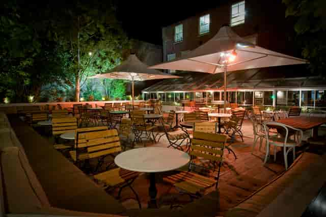 Outdoor venue hire at Revolucion De Cuba Norwich with elegant canopies for events.