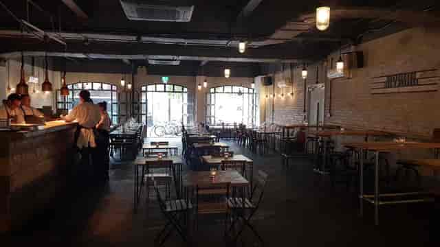 Versatile event space in Bermondsey Bar & Kitchen, perfect for meetings and parties.