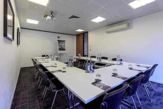U-shape boardroom at Docklands Sailing & Watersports Centre for corporate meetings and workshops.