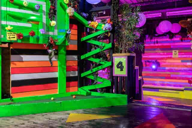 Vibrant Plonk Crazy Golf event space in Camden Market, ideal for team-building activities.
