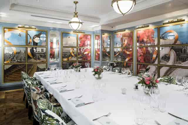 Elegant dining space in The Ivy Cambridge Brasserie for corporate events and private celebrations.