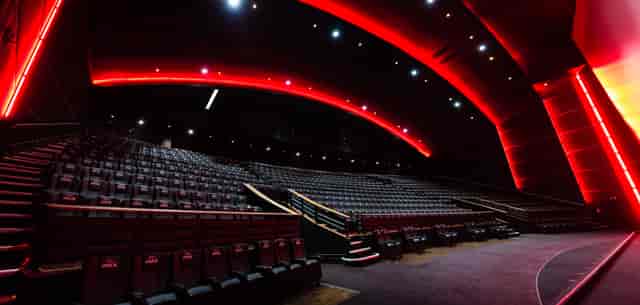 IMAX auditorium at Cineworld Leicester Square with tiered seating for events and presentations.