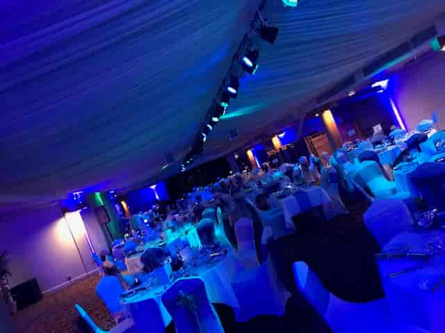 Elegant banquet hall at The Marquee, DW Stadium, ideal for weddings and corporate events.