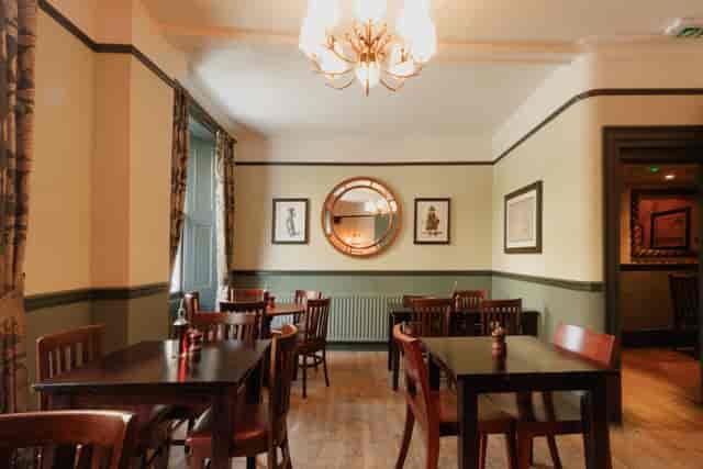 Dining room at The Perseverance for intimate board dinners and private breakout sessions.