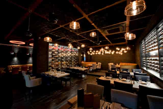 Bowling lanes in a stylish restaurant, perfect for events and networking.
