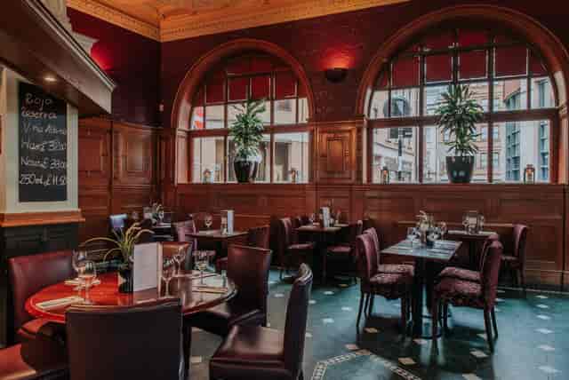 Sophisticated dining venue with elegant decor for intimate gatherings and corporate events.