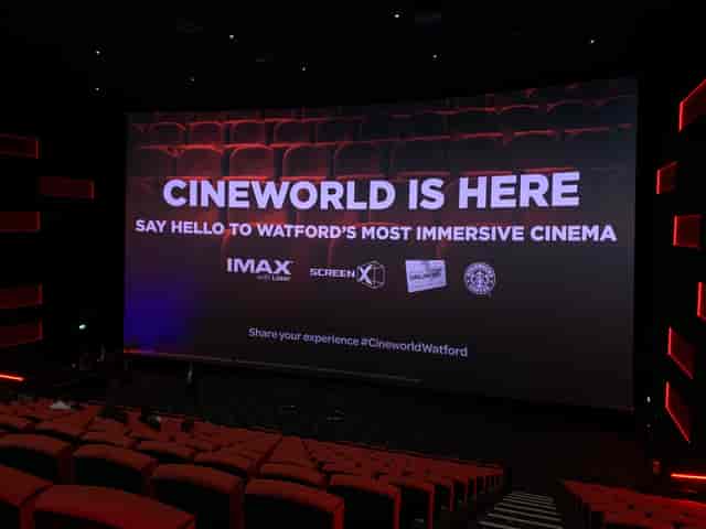 Cineworld Watford IMAX screen for corporate events and film screenings.