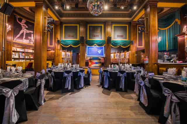 Havana Bar event space with elegant tables, ideal for weddings and corporate events.