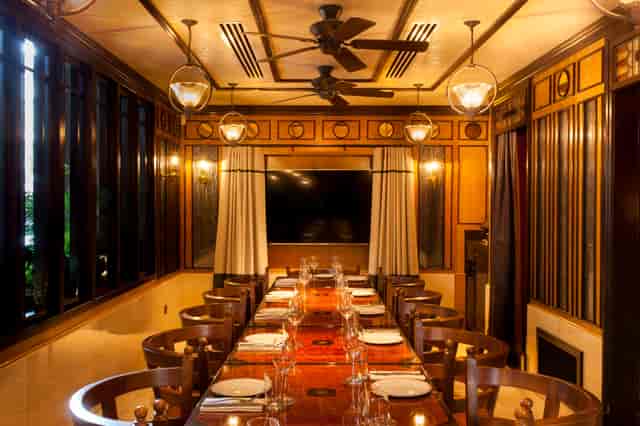 Elegant private dining room at Brigadiers, perfect for corporate events and celebrations.