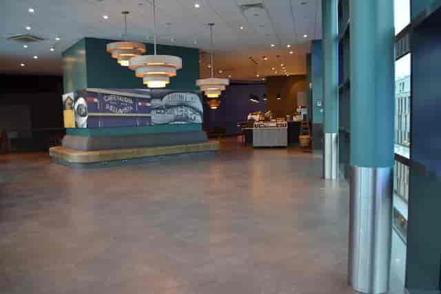 Modern reception space at Cineworld Wembley, perfect for meetings and events.