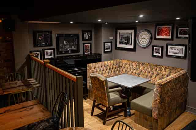 Cozy meeting space with plush seating for intimate gatherings at The Spice of Life.