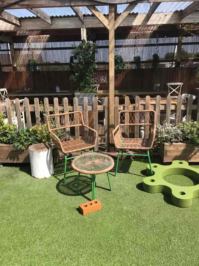 Chiswick Roof Terrace outdoor seating area, perfect for casual meetings and networking events.