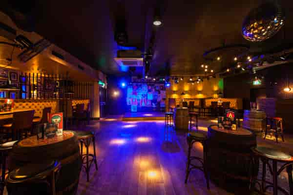 Casa & Havana event space in Nottingham with warm lighting, ideal for gatherings and functions.