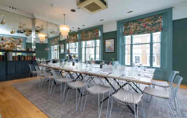 Oakley room at The Phene: elegant meeting space with natural light for workshops.