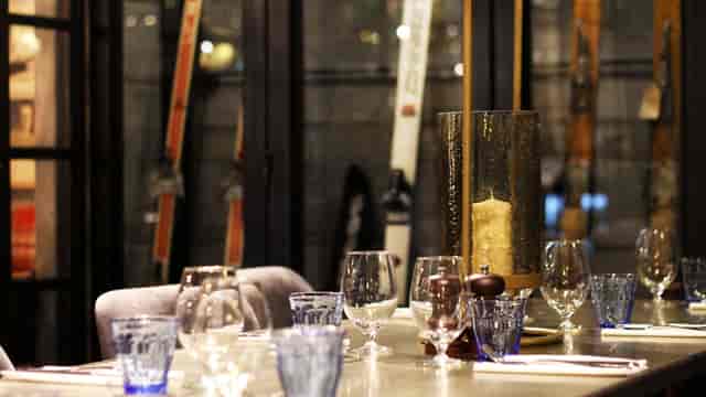 The PDR at The White Haus: rustic lodge dining for executive networking and VIP events.