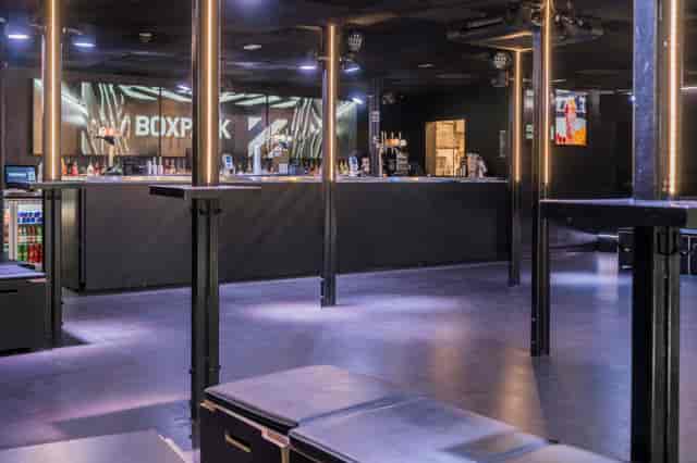 Sleek event space at BeatBox Boxpark Croydon, perfect for networking and social gatherings.