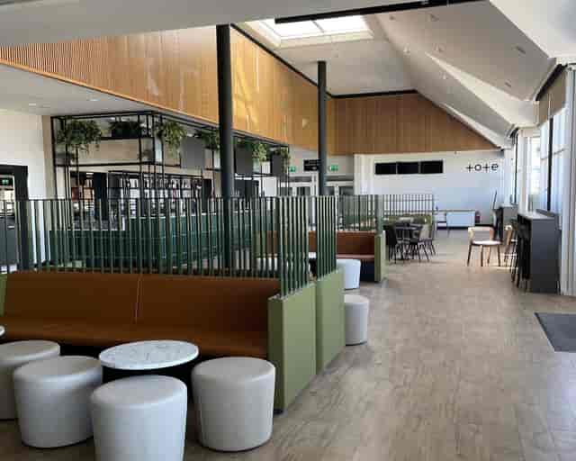 Berkshire Stand Long Room at Newbury Racecourse, modern event space with flexible seating.
