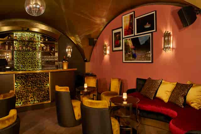 Stylish lounge in The Vault, perfect for networking events and private parties.