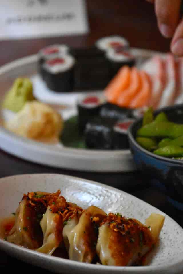 Sushi platter at Exclusive Hire, Lucky Cat by Gordon Ramsay for corporate networking event.