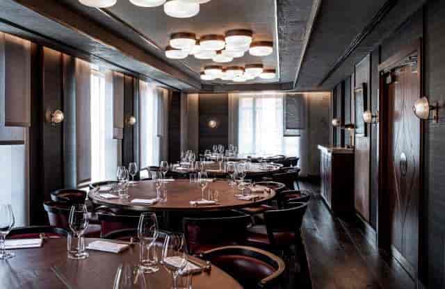 Elegant dining room at Lucky Cat by Gordon Ramsay, ideal for corporate events and gatherings.