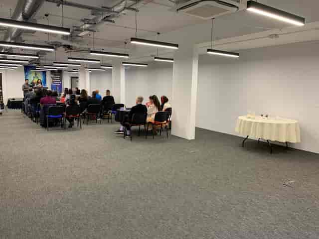 Vandon Rooms meeting space in Victoria, chairs arranged for corporate event networking.
