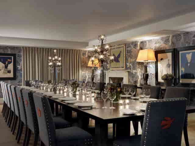 Elegant Rocklin Room at Haymarket Hotel, perfect for sophisticated meetings and events.