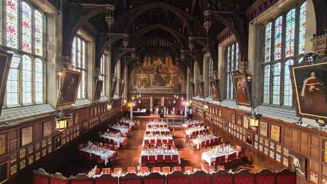 Historic Lincoln's Inn Hall gala dinner event