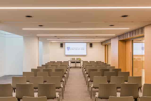 Modern conference room at Ashworth Centre, ideal for presentations and discussions.
