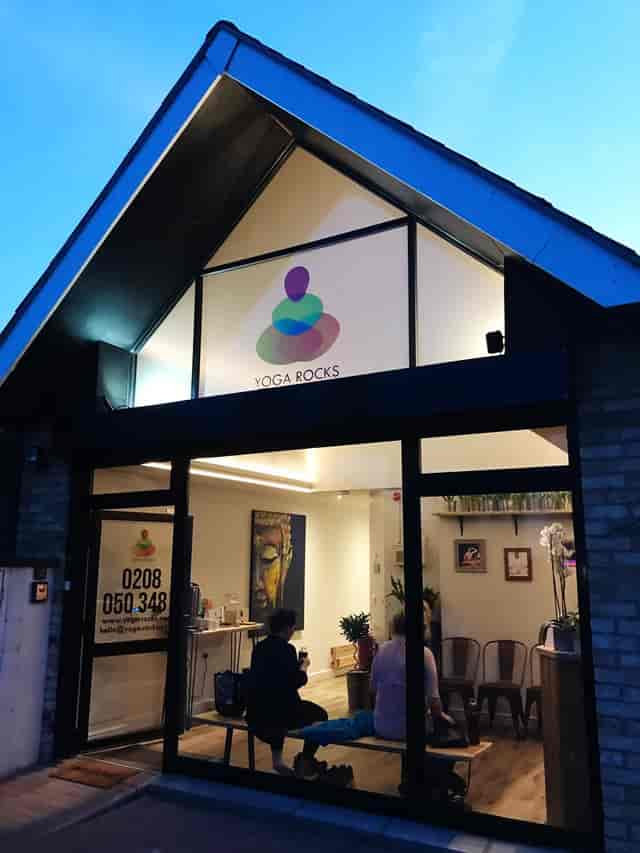 Yoga Rocks studio with modern design, perfect for wellness retreats and mindfulness sessions.