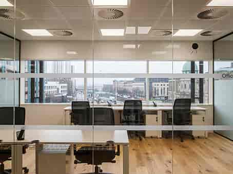Modern meeting space with large windows at Fleming in Spaces, Charing Cross.
