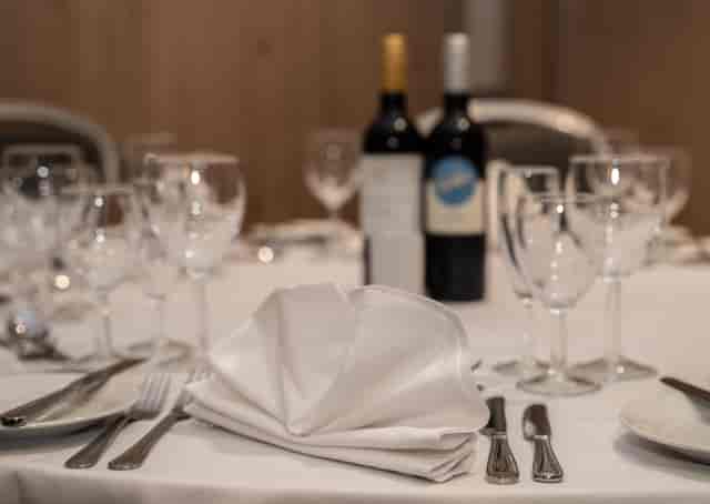 Elegant dining table setup at Holiday Inn Leicester for formal events and fine dining.
