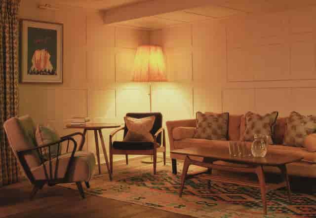 Cozy lounge area in High Road House, ideal for networking events and informal meetings.