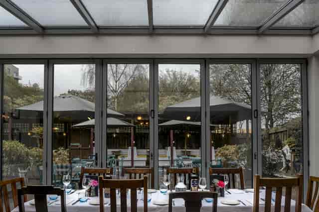 Elegant dining area in The Ceylon Room, perfect for events and gatherings.