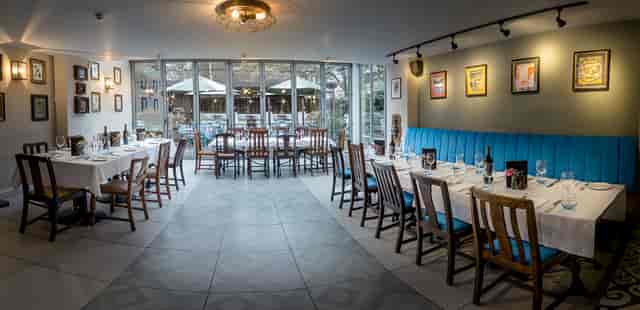 Stylish dining space in The Ceylon Room, perfect for corporate events and gatherings.