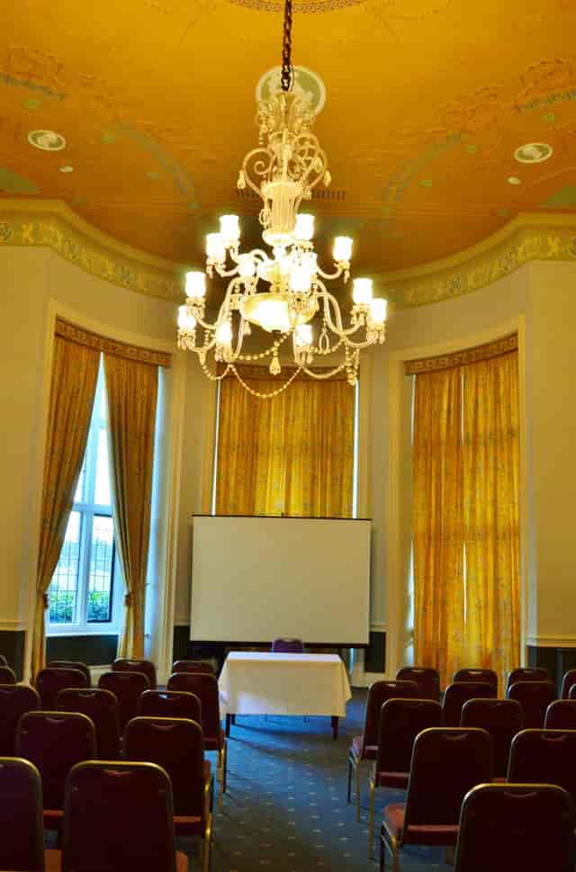 Elegant Georgian Room at Broome Park Hotel, ideal for corporate meetings and workshops.