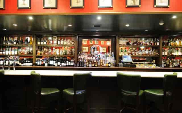Champagne and Oyster Bar at Boisdale, elegant decor for networking events.