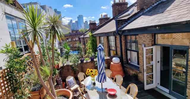Charming outdoor venue in Lumiere London, ideal for intimate gatherings and networking events.