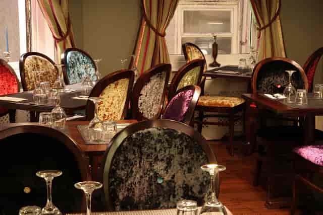 Alice in Wonderland Room at The Cross Keys Nottingham, elegant dining area for upscale events.